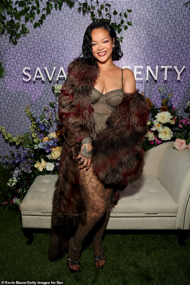 Rihanna attends the Savage X Fenty Celebration of Lavish Lace Debut at Nordstrom Century City on October 10 in Los Angeles