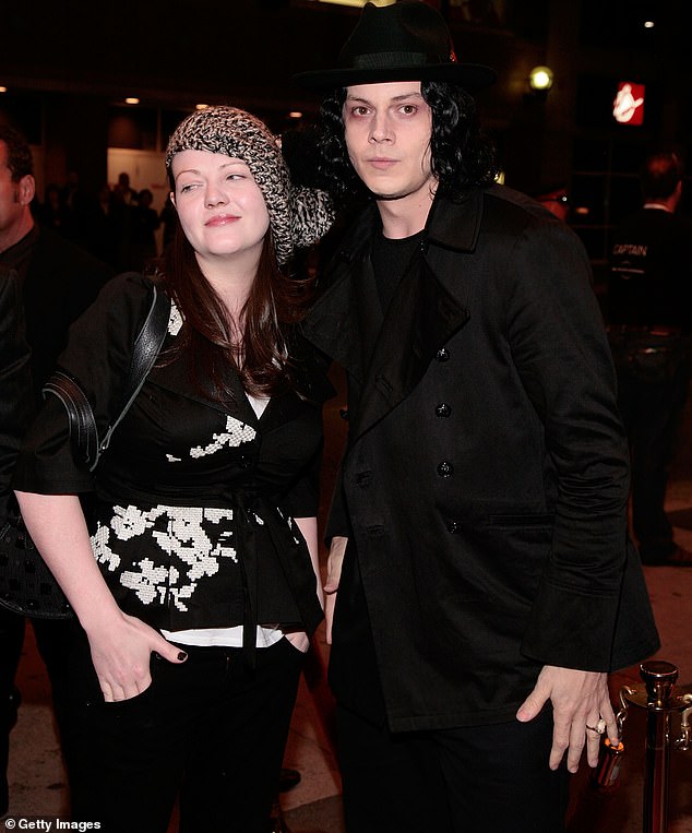 Jack rose to international fame as part of The White Stripes, a musical duo consisting of him and his first wife Meg White; the couple is pictured in 2009