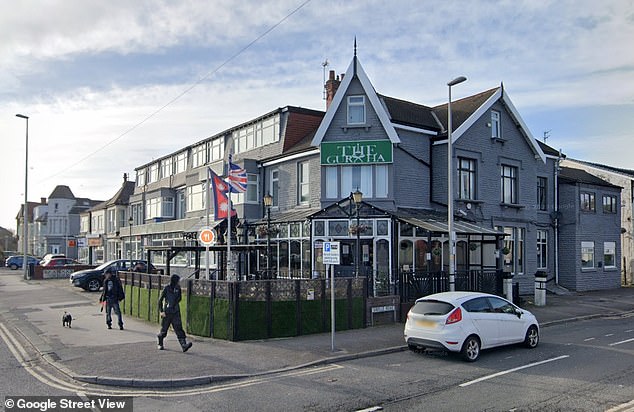 The Gurkha Buffet Restaurant, Hotel and Bar in Blackpool, Lancs, where Sabrina was found dead