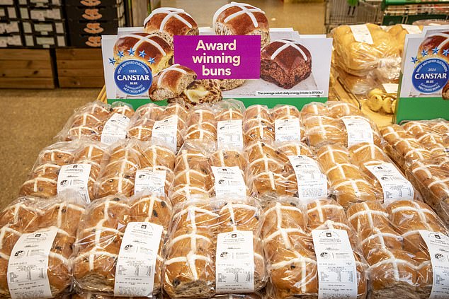 Shoppers also noticed that hot cross buns were sold in Woolworths stores on Boxing Day last year (pictured), before Aussies had celebrated New Year's Eve