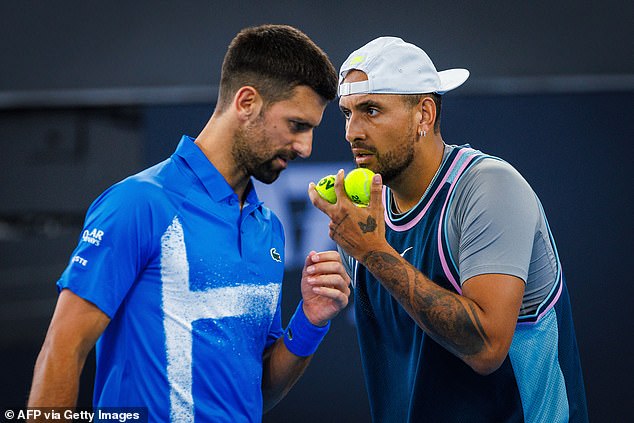 The injury will prevent him from getting much-needed time on the court in a scheduled practice match against Novak Djokovic (pictured together) on Thursday.