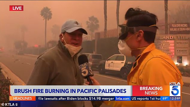 The 66-year-old actor didn't just stand by, but chose to help firefighters by moving cars to make room for the incoming fire trucks.