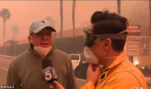 He told KTLA 5's Gene Kang, “What happens is people take their keys like they're in a parking lot. This is not a parking lot. We really need people moving their cars. If you leave your car, leave the key in there so someone like me can move your car so these fire trucks can get there.”