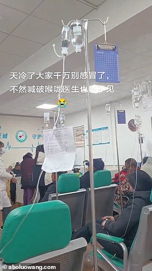 Patients with IV infusions in a hospital in China. Photo taken from social media