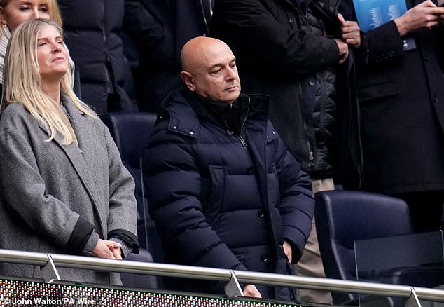 Protest songs aimed at chairman Daniel Levy (centre) are now back in fashion in North London