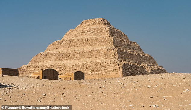 Saqqara contains numerous pyramids, including the Step Pyramid of Djoser (pictured), widely believed to be the oldest pyramid in the world (file photo)