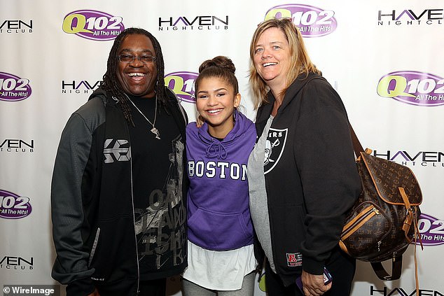 Zendaya's family (pictured here are Kazembe and her mother Claire) are 