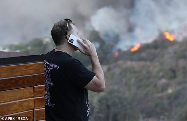 Fortunately, the couple and their two sons were able to evacuate safely earlier in the day before the flames got too close