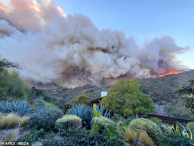 The roar of the wind that fanned the fires sometimes overwhelmed the sound of the clip