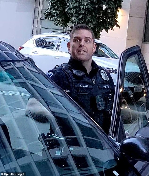 The firing of Officer Kevin Dave (pictured) comes a month after the Seattle Alliance Against Racist and Political Repression renewed calls for his firing and criminal conviction