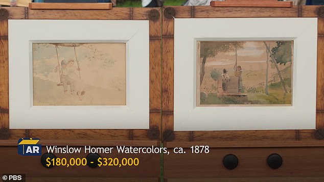 For the second watercolor, she said, “An auction estimate would be about $150,000 to $200,000. And I would insure it for almost $250,000'