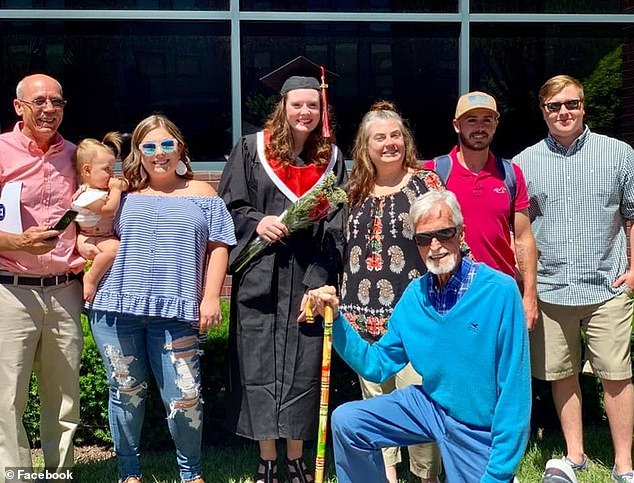 Strotman, pictured in a cap and gown, is charged with malicious wounding and child abuse. If convicted of both crimes consecutively, she could face up to 30 years in prison