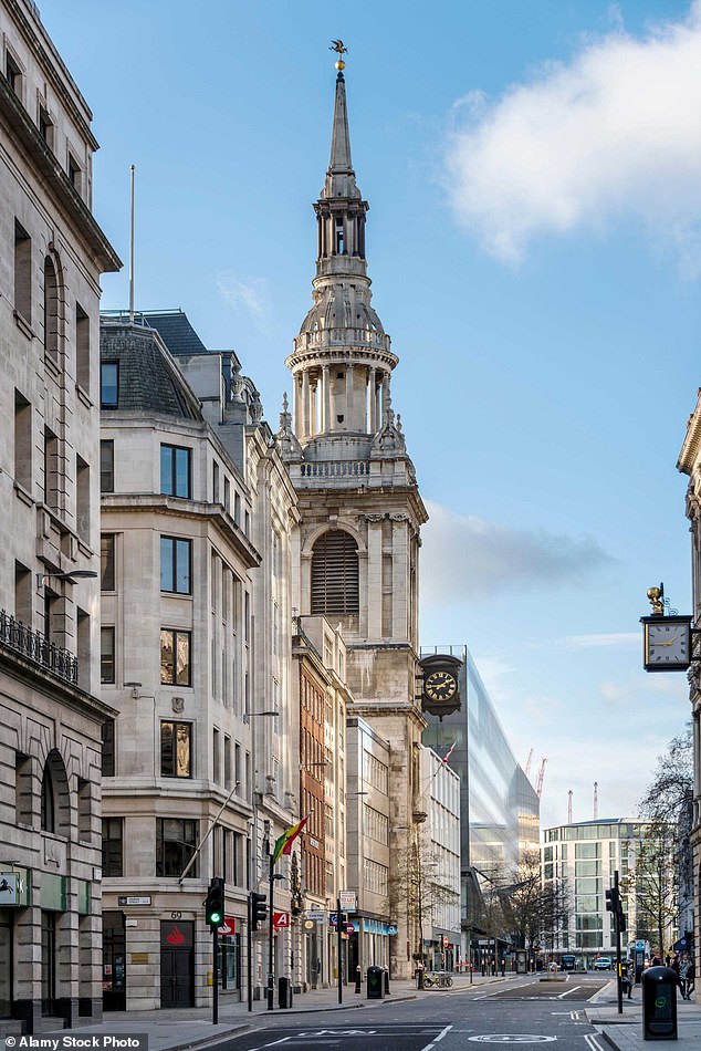 Traditionally, a Cockney was someone born within earshot of the bells of St Mary-le-Bow in Cheapside (pictured). However, the influence of the accent has spread throughout Britain and even as far away as Australia