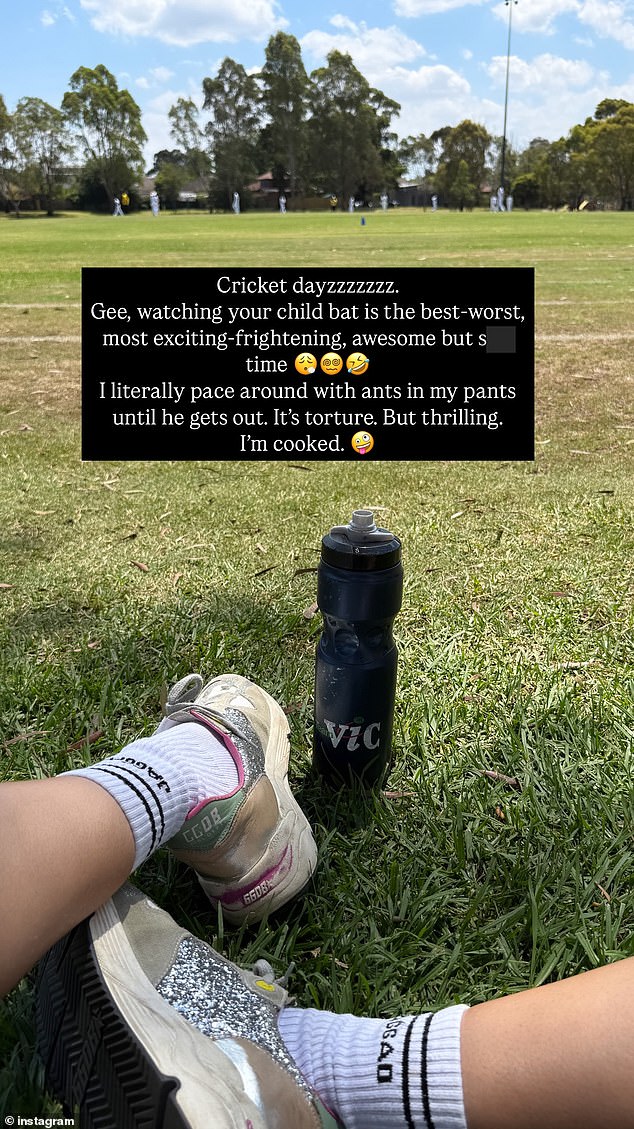 The 41-year-old AFL WAG admitted on her Instagram Story on Wednesday that she is always plagued with mixed emotions as she cheers from the sidelines.