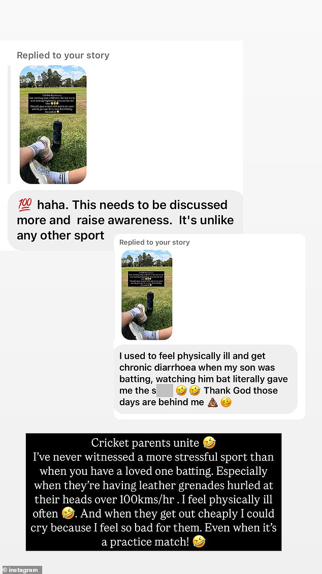 Bec shared a second image showing some replies to her sentiment, proving she wasn't alone in her cricket crisis