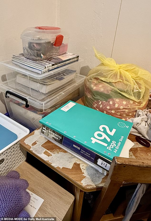 The high school textbooks and workbooks were left on her desk, next to a to-do list of her goals for the coming week