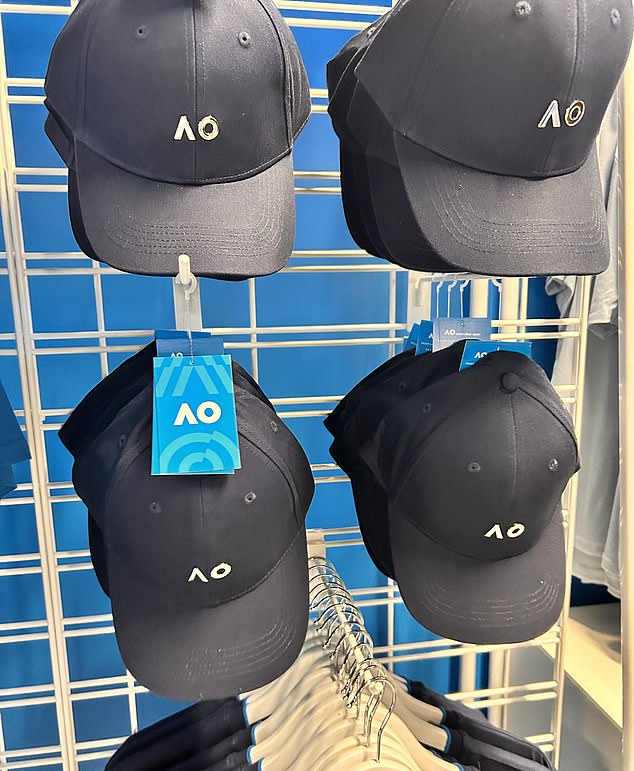 The Australian Open also sells their own brand of caps, which cost $40 each