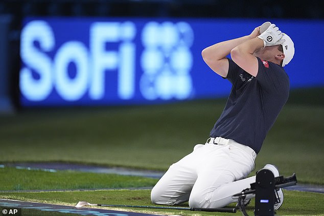 Matt Fitzpatrick couldn't believe his luck when his tee shot didn't roll back to the hole