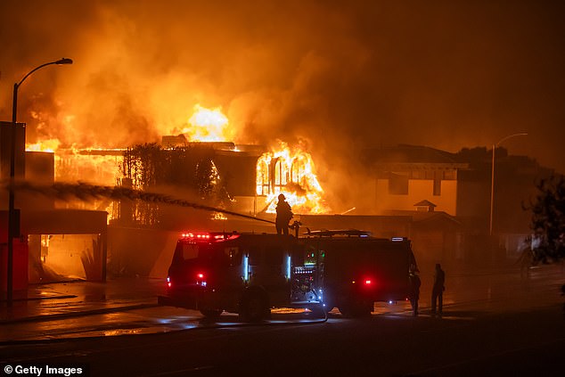 The latest update from the LA Fire Department warned that the situation remains 'very dangerous' and wind speeds are 'deteriorating'