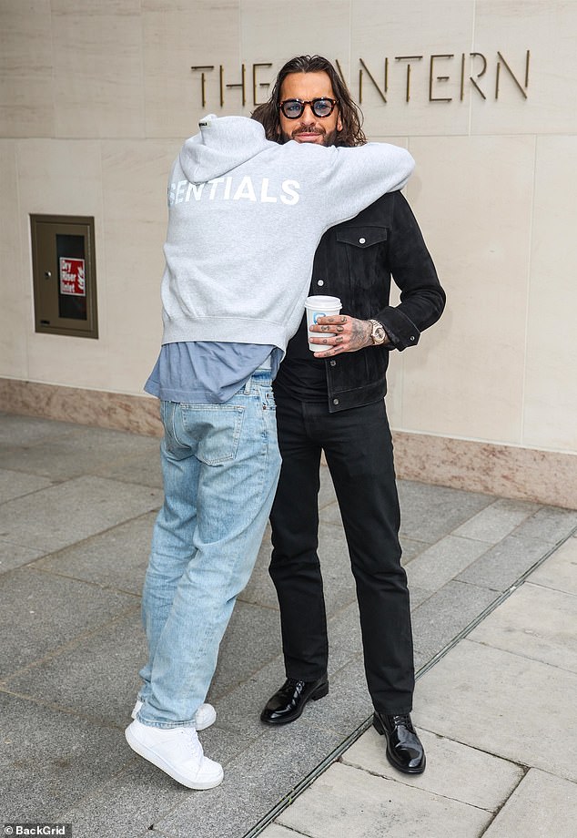 The former TOWIE star, 37, headed to London on Wednesday to promote Pete Wicks: For Dogs' Sake – and was even interviewed by his best friend and podcast co-host Sam