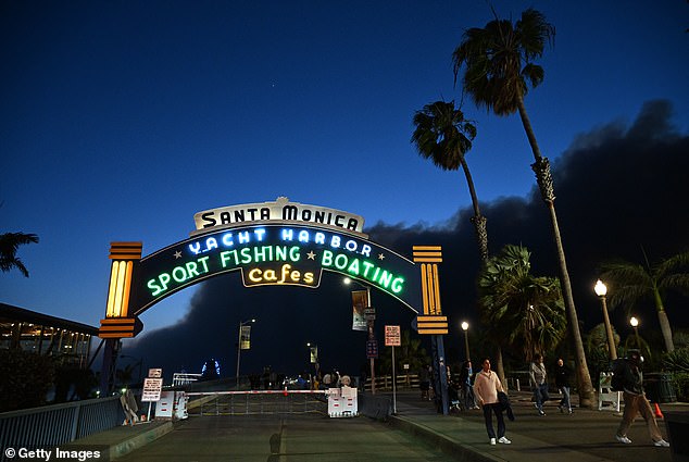 The Santa Monica Pier, a beloved landmark and one of California's most iconic attractions, is now threatened by the wildfires sweeping through the area