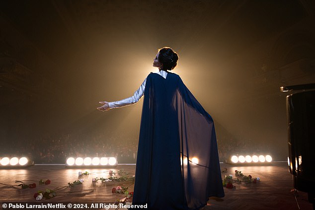 Angelina was the lead actress in Maria, which focuses on the world's greatest opera singer Maria Callas during the last days of her life in the 1970s, as she confronts her identity and life.