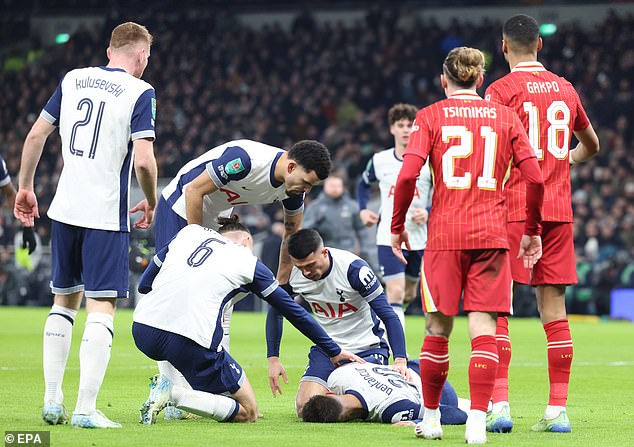 Teammates had tended to him before medics rushed onto the field to treat him