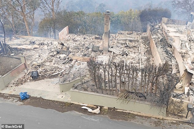 His destroyed home had three bedrooms and three bathrooms in just over 2,000 square feet. The house is said to have been built in 1950