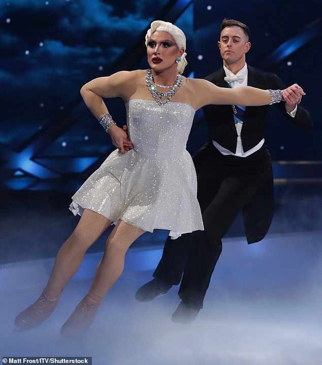 The Vivienne and figure skater Colin Grafton in Dancing On Ice in 2023