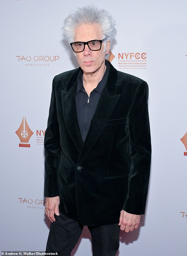 Director Jim Jarmusch, 71, wore an all-black ensemble and his signature silver hair