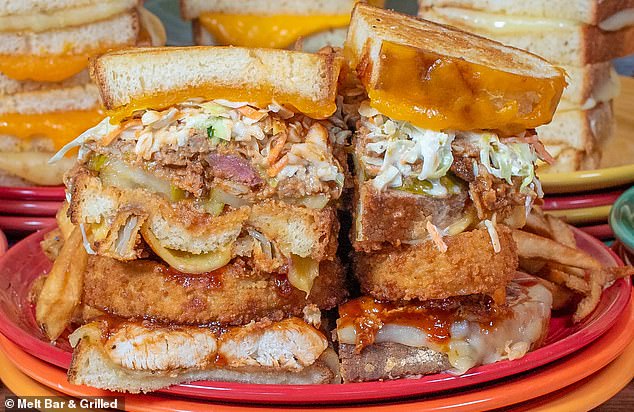 Fish was featured on the iconic Diners, Drive-Ins and Dives show with Guy Fieri on Food Network. (Photo: one of Melt Bar & Grilled's famous sandwiches)