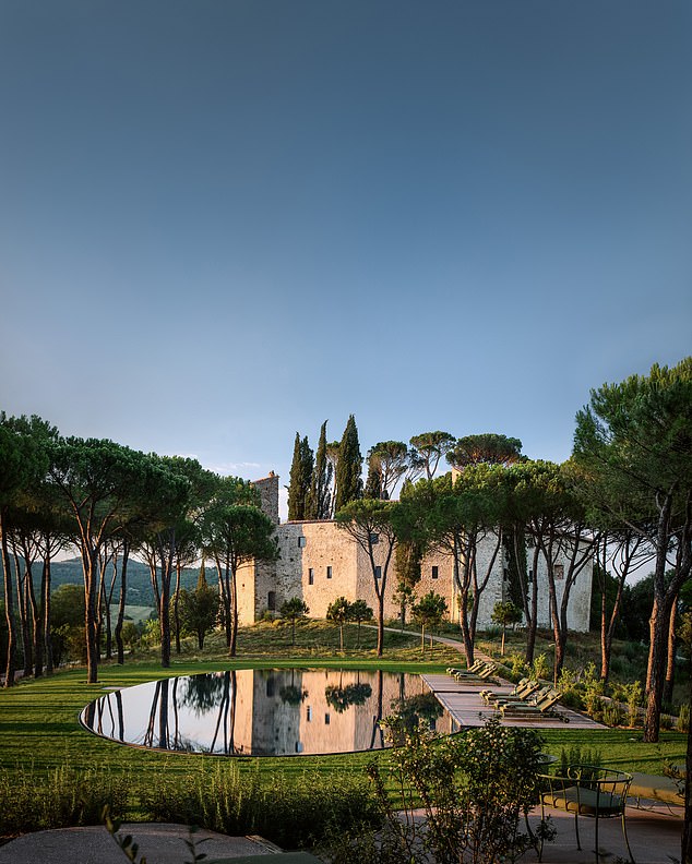 Reschio Hotel is a family-run hotel located on the lush border between Tuscany and Umbria. It is built in and around a 10th-century castle