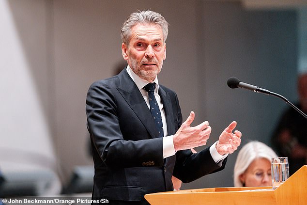 The Dutch population will be kept below 20 million, with limits introduced to 'get a handle on migration', under targets being considered by the country's government led by Dutch Prime Minister Dick Schoof ( photo)