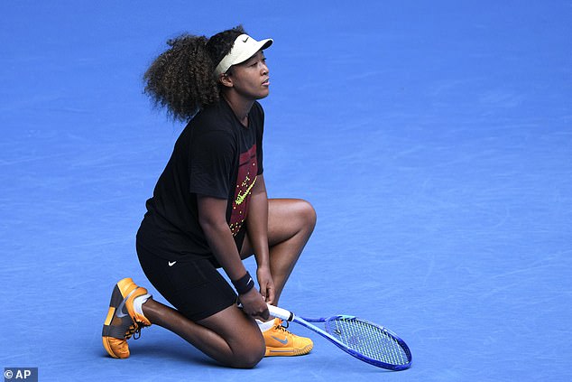 Osaka returned to Melbourne Park on Thursday for a practice session ahead of next week's Australian Open