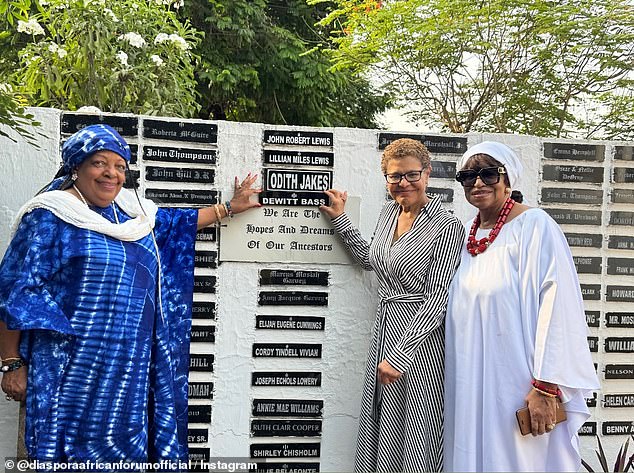 Mayor Karen Bass flew out to attend the West African country's presidential inauguration on Tuesday after meteorologists warned a 