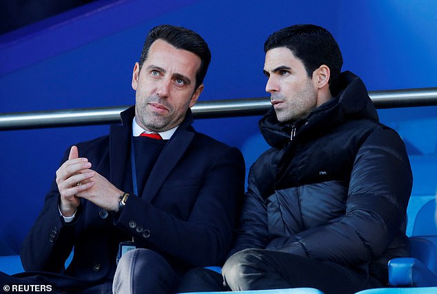 Edu (left) is currently taking a period of gardening leave following his shock departure from Arsenal in November