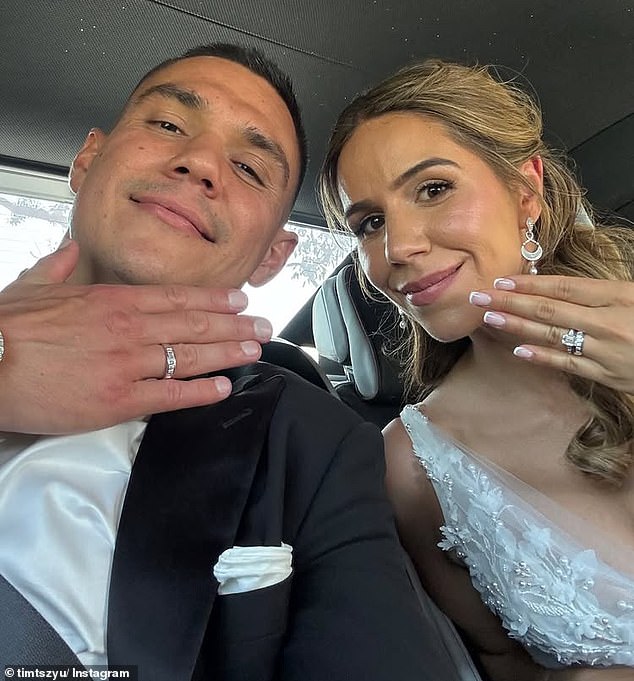 Tim Tszyu and longtime partner Alexandra Constantine exchanged vows last month