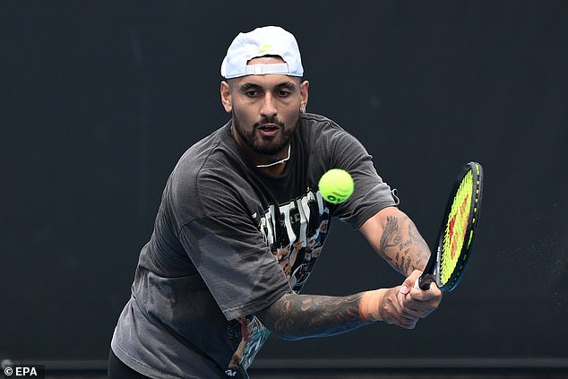 Kyrgios returned to training at Melbourne Park earlier today after also drawing Jacob Fearnley in the first round of the Australian Open