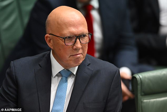 Opposition Leader Peter Dutton (pictured) slammed Mr Smith for being 'ashamed' of his country after the diplomat announced the closure of Australia House and his refusal to attend the annual gala dinner in London