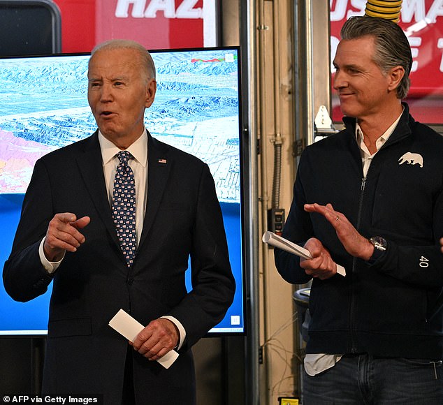 Much of this is the result of democratic rot from the top down. (Image: President Biden with California Governor Gavin Newsom during a CalFire briefing on January 8).