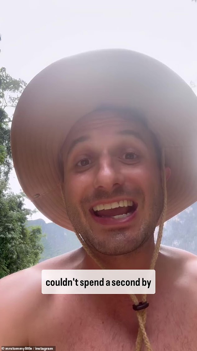 The comedian, 39, shared an Instagram video on Wednesday, showing him wearing a wide-brimmed hat with a lanyard while surrounded by trees