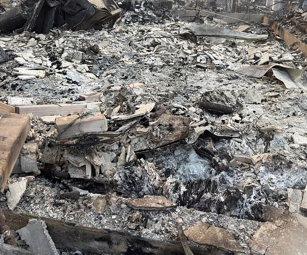 Another photo confirming that the rubble is just the destroyed contents of a house destroyed by the fire