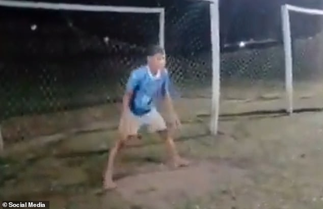 Video showed Edson Gama failing to block the first penalty and then trying to defend the second shot when the ball hit him in the chest on Sunday evening. The 16-year-old was attended to by bystanders. Due to a dry river, his parents had to wait until Monday to take him to a hospital, where he arrived after noon without vital signs and was confirmed dead.