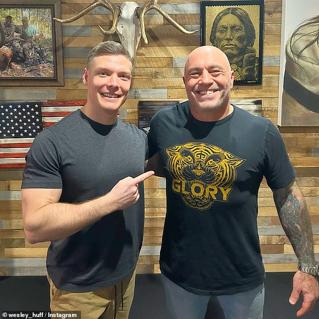 Wesley Huff (left) was a guest on the Joe Rogan (right) Experience this week, where he discussed Bible texts on papyrus, drawings from ancient Rome and other stories in Scripture to make his case.