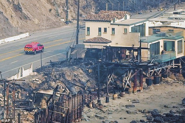 Flames from the Palisades Fire destroyed rows of beachfront homes in Malibu despite being close to the ocean