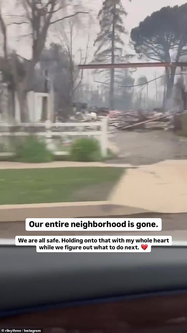 The 37-year-old also shared video footage showing that hardly any houses escaped the infernos that left the world shaken.