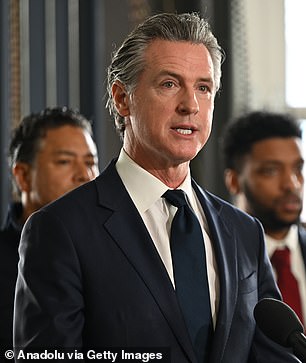 California Governor Newsom was seen in Oakland last month