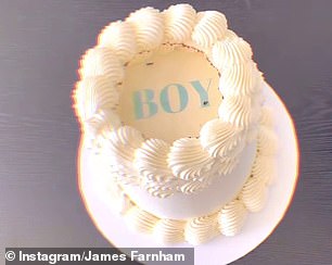 The clip showed James lighting a beautifully decorated cake with the inscription 'coming 2025'