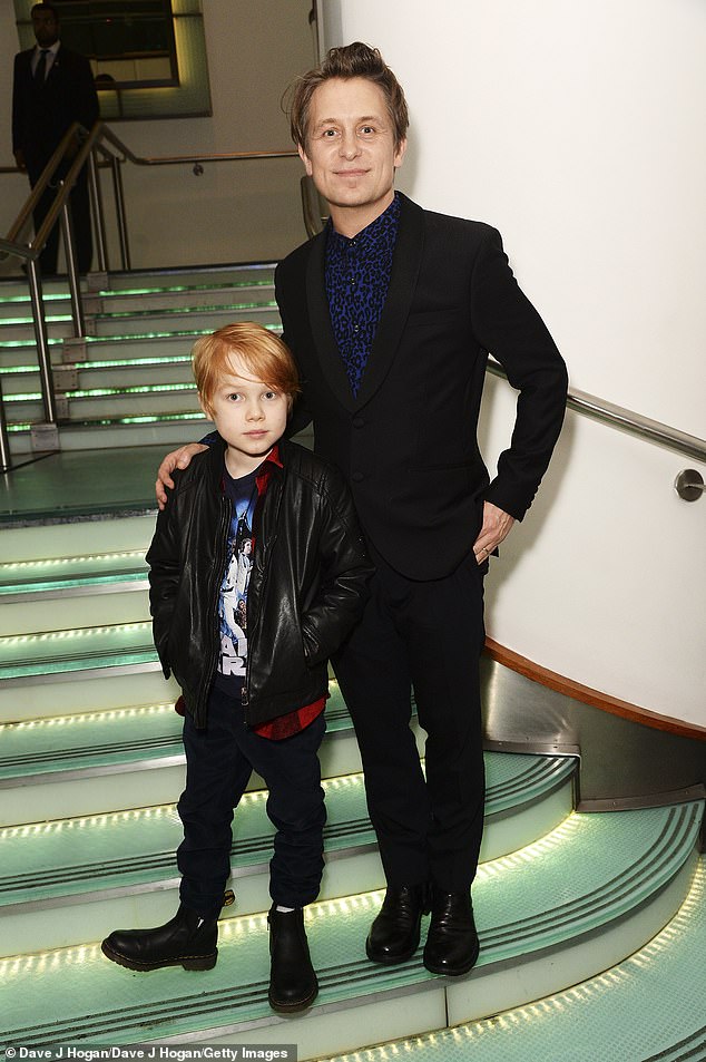 The singer has lived in California in recent years with wife Emma and their three children, but previously maintained a base in rural Britain (pictured in 2015 with son Elwood)