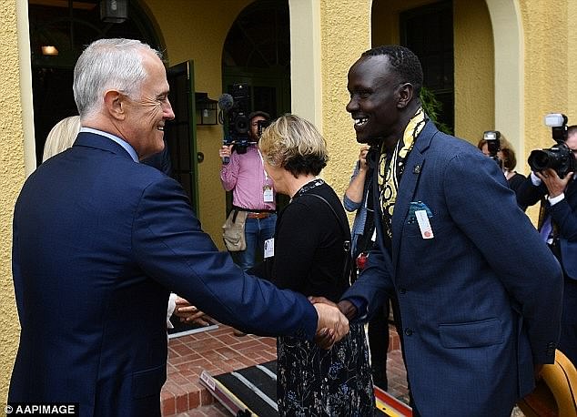 His life story was turned into a bestselling biography in 2016 (photo: shaking hands with then Prime Minister Malcolm Turnbull)